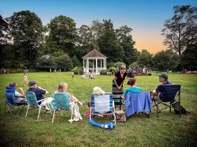 Anne Hughes speaking at an event